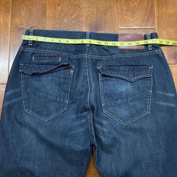 Ecko Unltd. Vintage Y2K Bootcut Dark Denim Blue Jeans Men's Size 38 x 32 - Picture 7 of 10